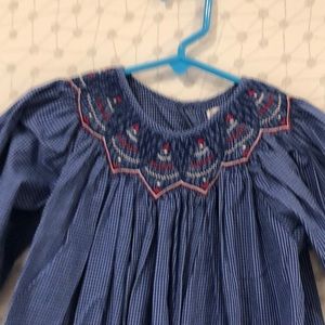 Smocked Christmas tree dress
